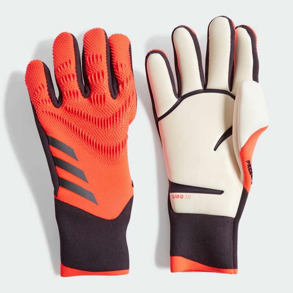 Adidas Predator Pro Soccer Goalie Goalkeeper Gloves Size 11.5 Black Red NEW